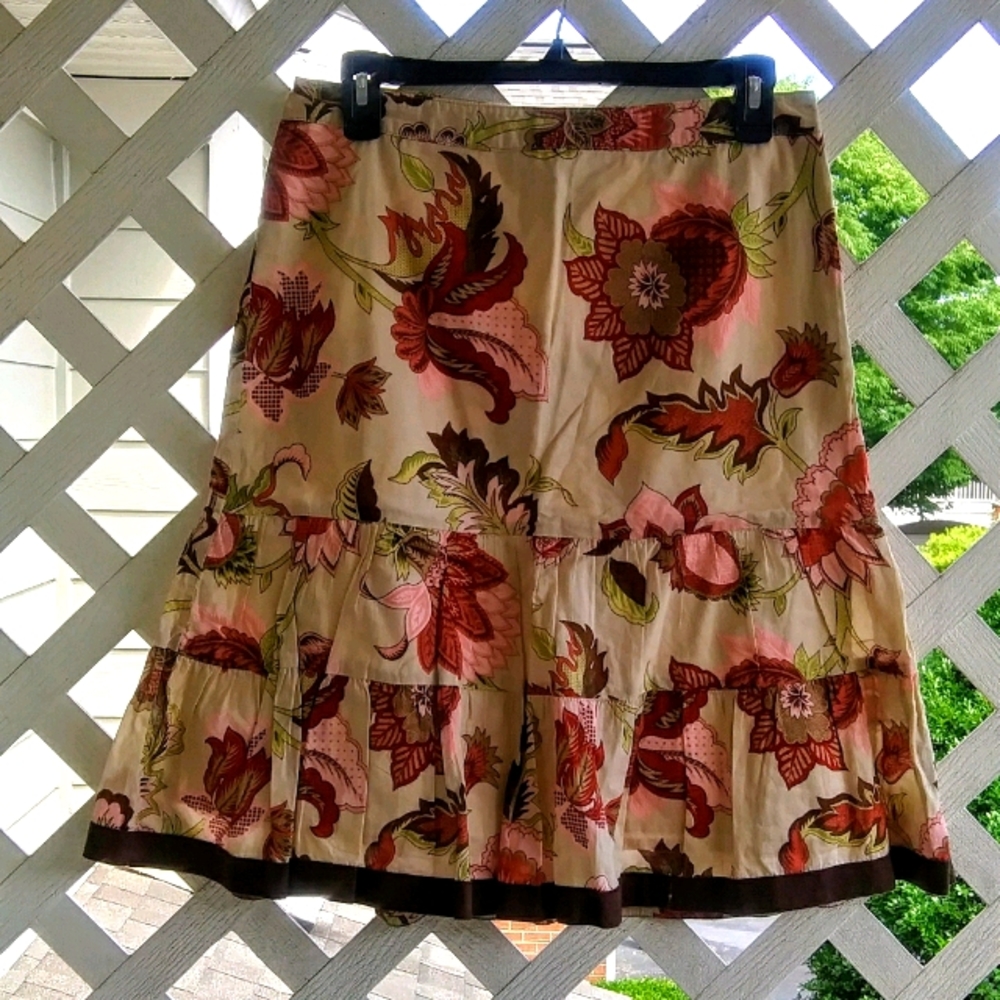 Ann Taylor Petites Floral Printed Skirt - Picture 1 of 5